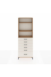 Arges Dolap 3 Raflı 6 Çekmeceli 88x30x243 Çam-Aytaşı