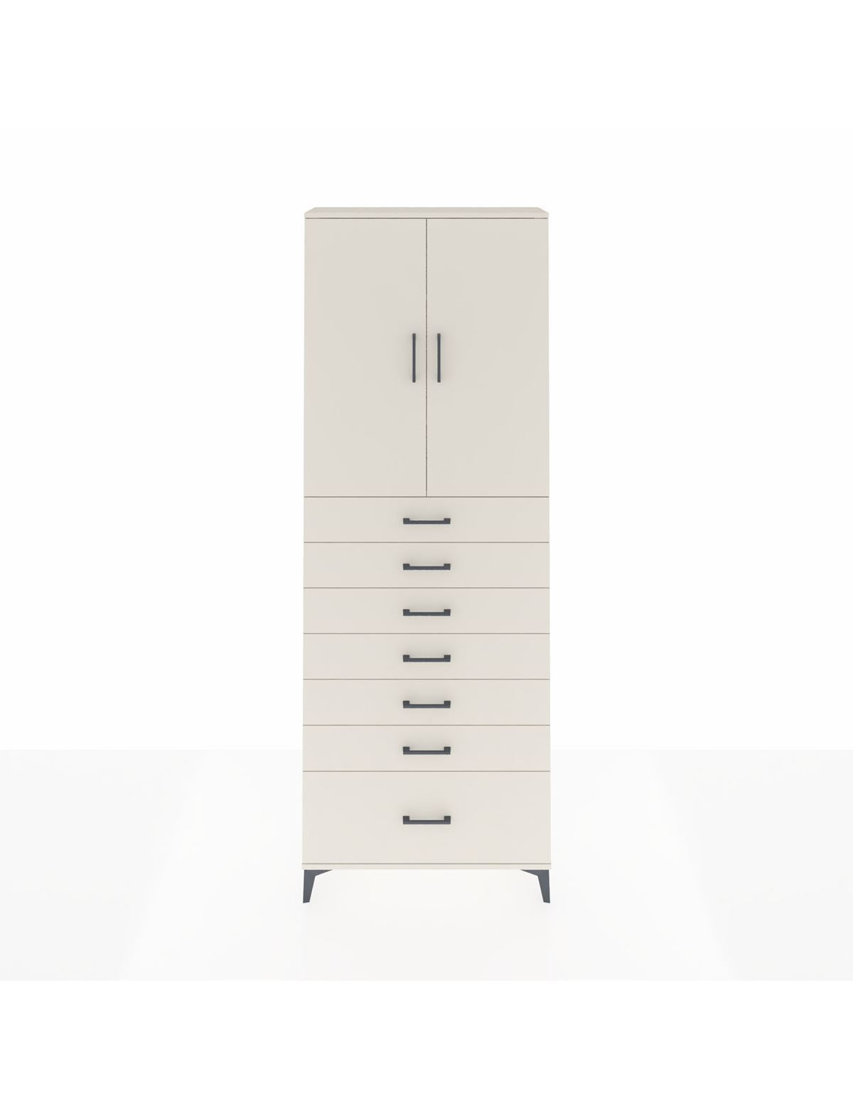 Arges Dolap 3 Raflı 7 Çekmeceli 2 Kapaklı 88x30x243 Aytaşı-Aytaşı