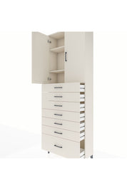 Arges Dolap 3 Raflı 7 Çekmeceli 2 Kapaklı 88x30x243 Aytaşı-Aytaşı