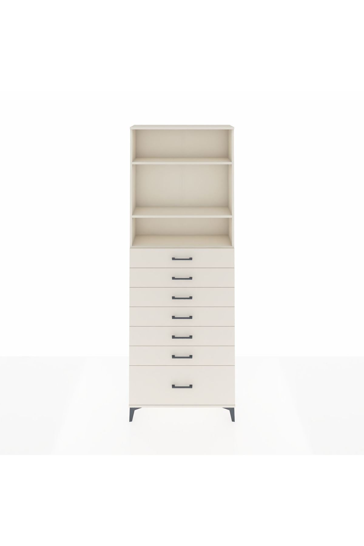 Arges Dolap 3 Raflı 7 Çekmeceli 88x30x243 Aytaşı-Aytaşı