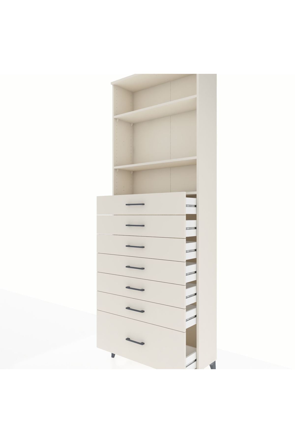 Arges Dolap 3 Raflı 7 Çekmeceli 88x30x243 Aytaşı-Aytaşı