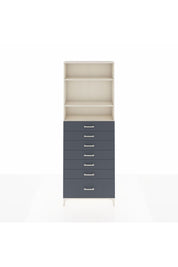 Arges Dolap 3 Raflı 7 Çekmeceli 88x30x243 Aytaşı-Antrasit