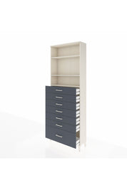 Arges Dolap 3 Raflı 7 Çekmeceli 88x30x243 Aytaşı-Antrasit