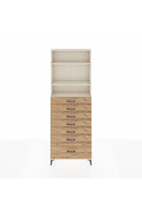 Arges Dolap 3 Raflı 7 Çekmeceli 88x30x243