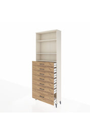 Arges Dolap 3 Raflı 7 Çekmeceli 88x30x243 Aytaşı-Çam