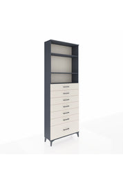 Arges Dolap 3 Raflı 7 Çekmeceli 88x30x243 Antrasit-Aytaşı