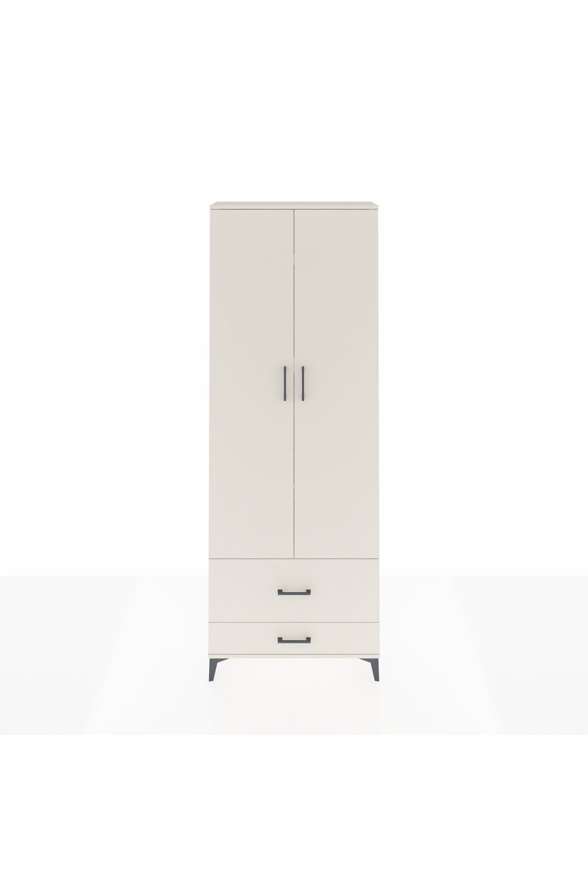 Arges Dolap 4 Raflı 2 Çekmeceli 2 Kapaklı 88x30x243 Aytaşı-Aytaşı