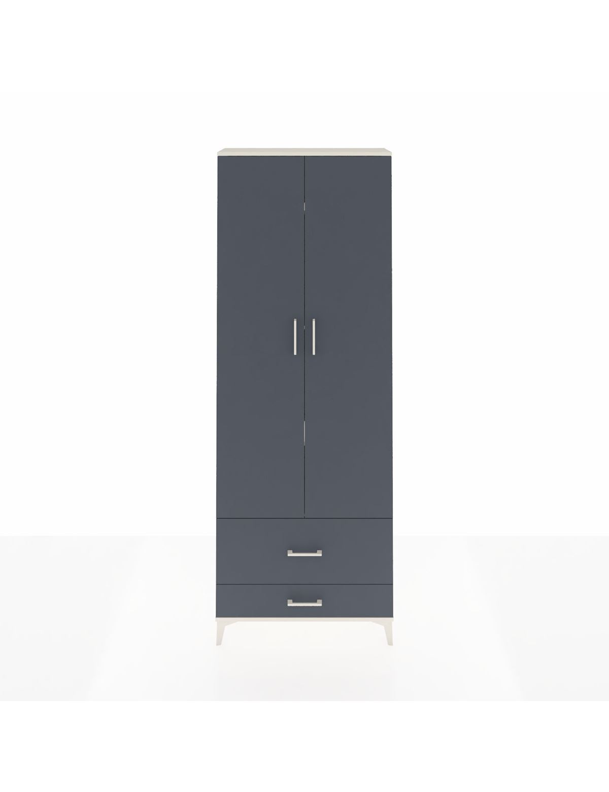 Arges Dolap 4 Raflı 2 Çekmeceli 2 Kapaklı 88x30x243 Aytaşı-Antrasit