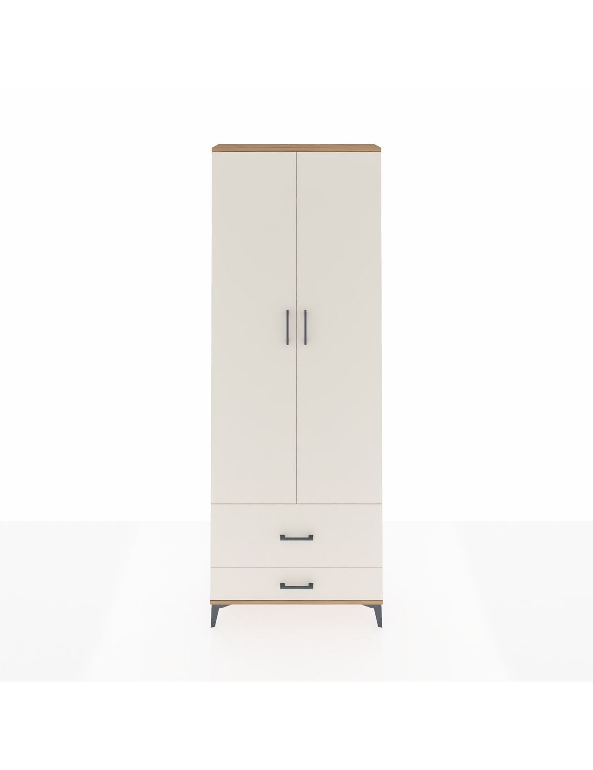 Arges Dolap 4 Raflı 2 Çekmeceli 2 Kapaklı 88x30x243 Çam-Aytaşı