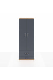 Arges Dolap 4 Raflı 2 Çekmeceli 2 Kapaklı 88x30x243 Çam-Antrasit