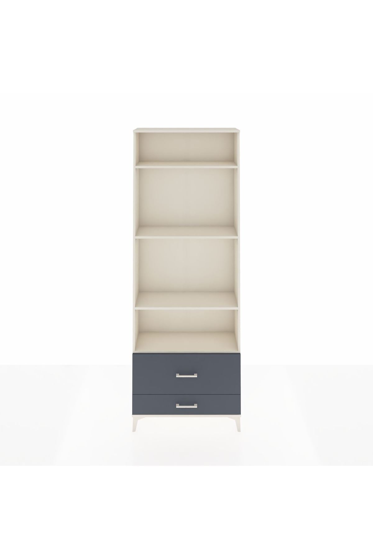 Arges Dolap 4 Raflı 2 Çekmeceli 88x30x243 Aytaşı-Antrasit