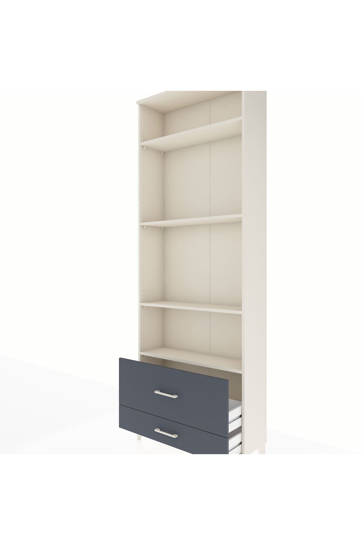 Arges Dolap 4 Raflı 2 Çekmeceli 88x30x243 Aytaşı-Antrasit