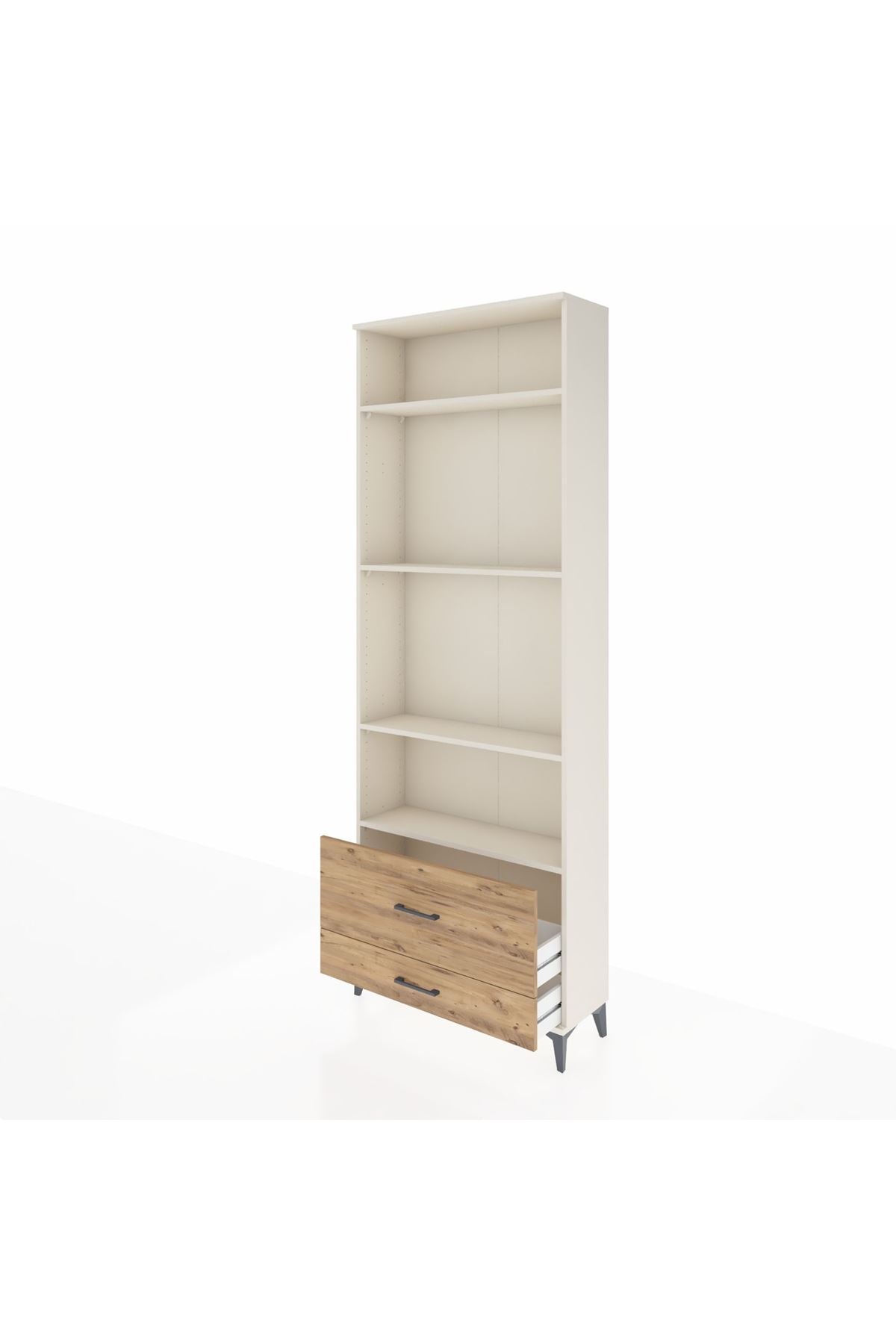 Arges Dolap 4 Raflı 2 Çekmeceli 88x30x243 Aytaşı-Çam