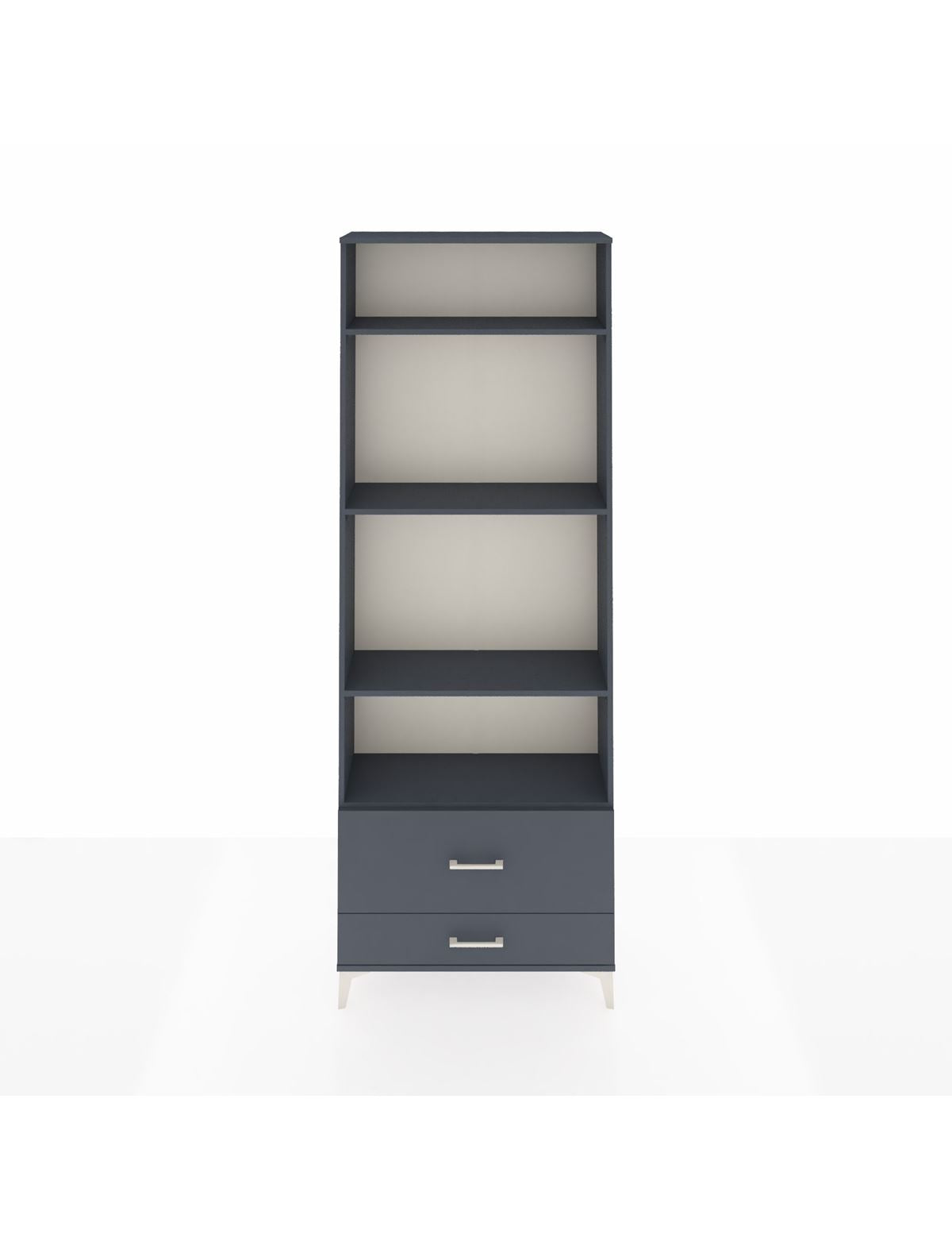 Arges Dolap 4 Raflı 2 Çekmeceli 88x30x243 Antrasit-Antrasit