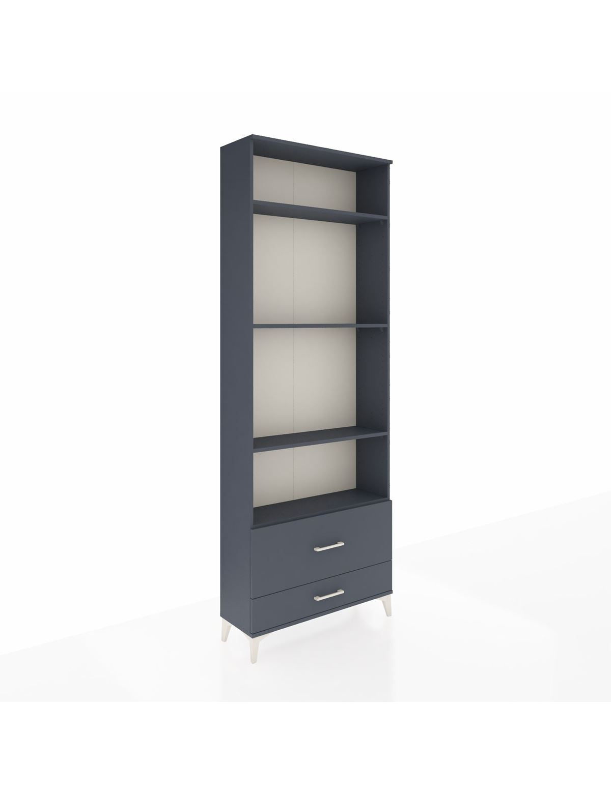 Arges Dolap 4 Raflı 2 Çekmeceli 88x30x243 Antrasit-Antrasit