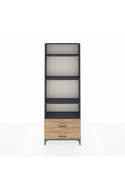 Arges Dolap 4 Raflı 2 Çekmeceli 88x30x243 Antrasit-Çam