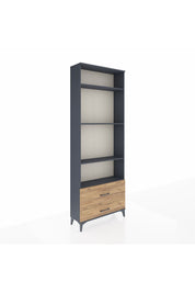 Arges Dolap 4 Raflı 2 Çekmeceli 88x30x243 Antrasit-Çam