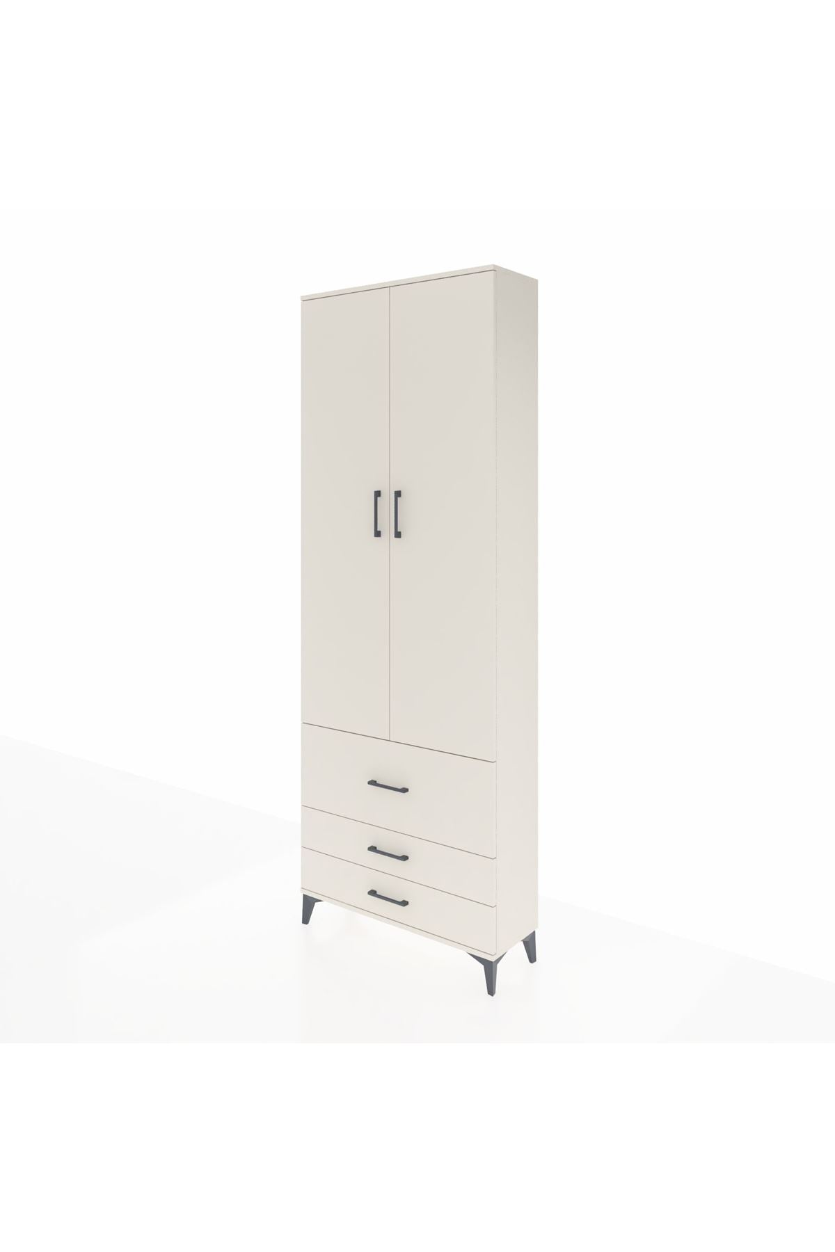 Arges Dolap 4 Raflı 3 Çekmeceli 2 Kapaklı 88x30x243 Aytaşı-Aytaşı