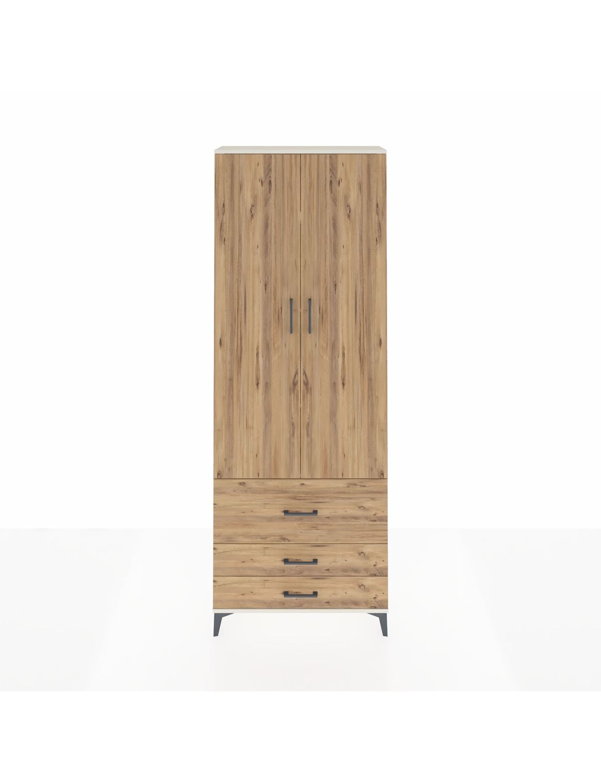 Arges Dolap 4 Raflı 3 Çekmeceli 2 Kapaklı 88x30x243 Aytaşı-Çam