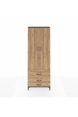 Arges Dolap 4 Raflı 3 Çekmeceli 2 Kapaklı 88x30x243