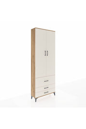 Arges Dolap 4 Raflı 3 Çekmeceli 2 Kapaklı 88x30x243 Çam-Aytaşı