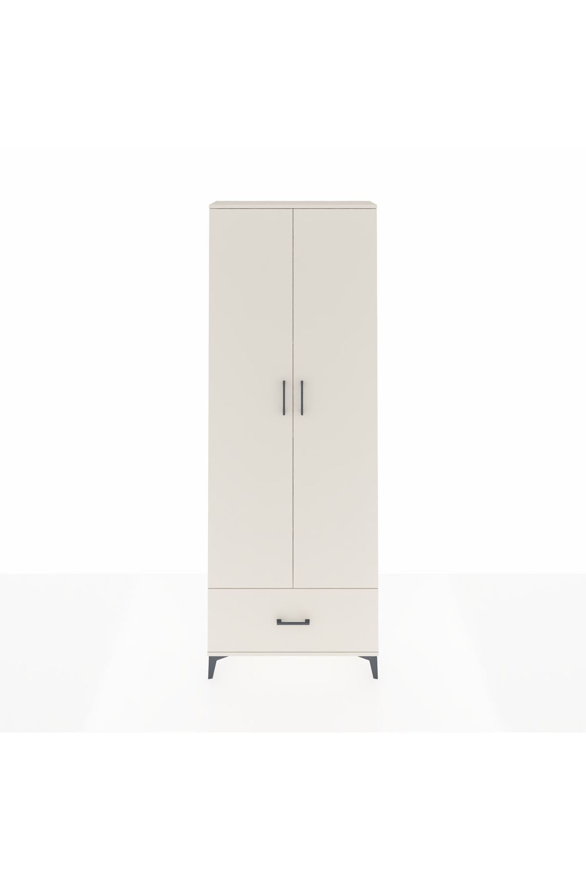 Arges Dolap 5 Raflı Tek Çekmeceli 2 Kapaklı 88x30x243 Aytaşı-Aytaşı