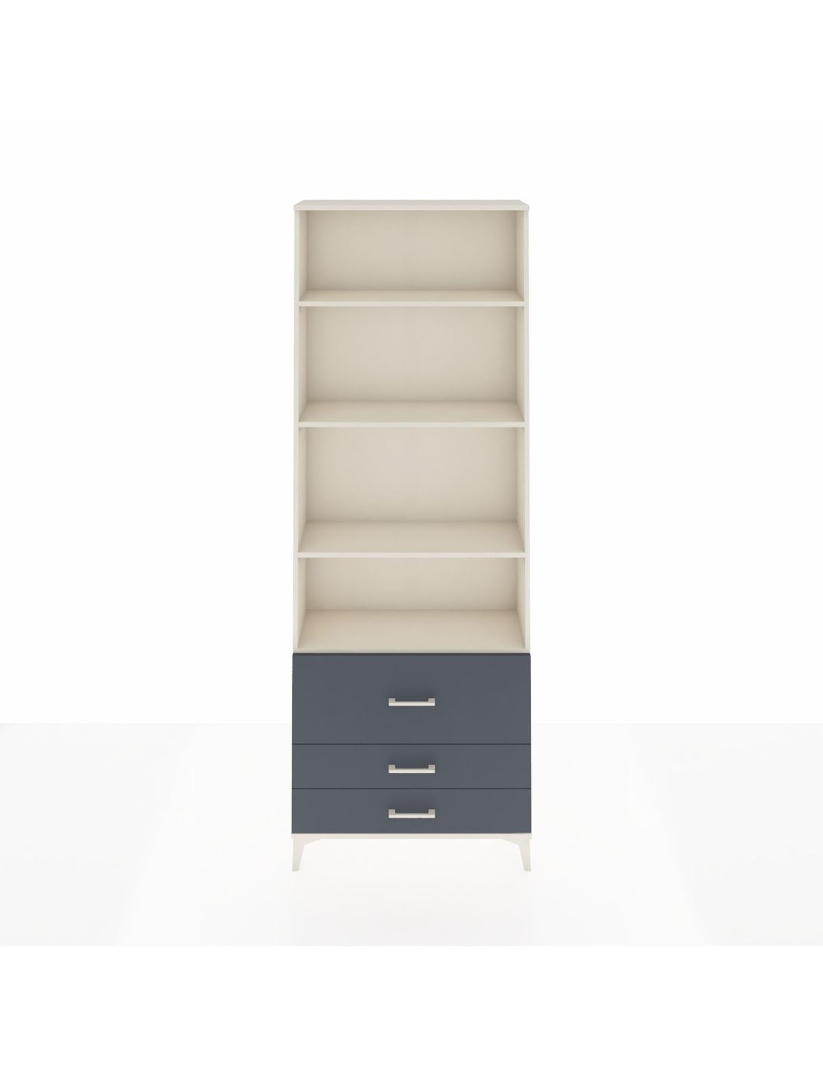 Arges Dolap 4 Raflı 3 Çekmeceli 88x30x243 Aytaşı-Antrasit