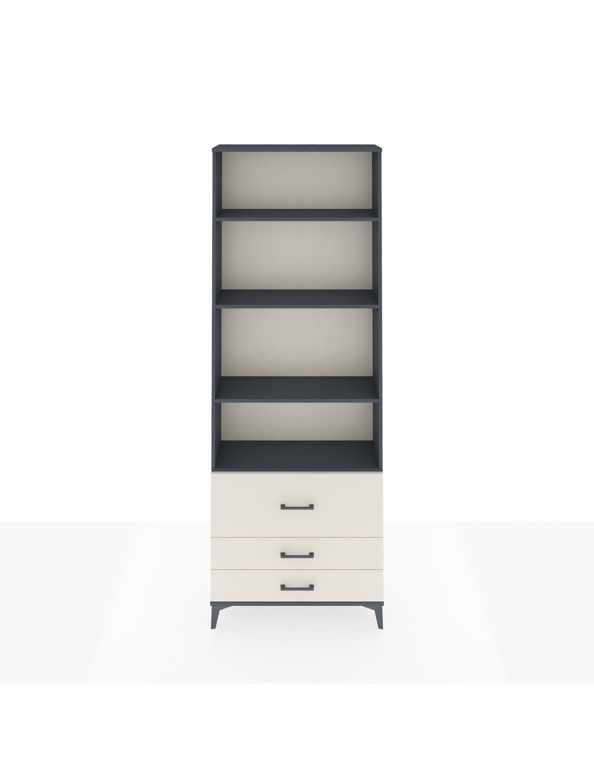 Arges Dolap 4 Raflı 3 Çekmeceli 88x30x243 Antrasit-Aytaşı