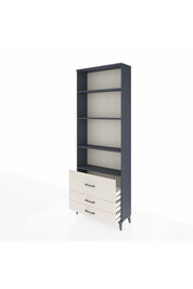 Arges Dolap 4 Raflı 3 Çekmeceli 88x30x243 Antrasit-Aytaşı