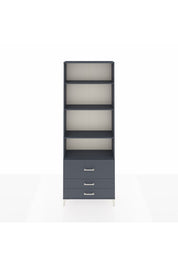 Arges Dolap 4 Raflı 3 Çekmeceli 88x30x243 Antrasit-Antrasit