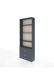 Arges Dolap 4 Raflı 3 Çekmeceli 88x30x243 Antrasit-Antrasit