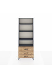 Arges Dolap 4 Raflı 3 Çekmeceli 88x30x243 Antrasit-Çam