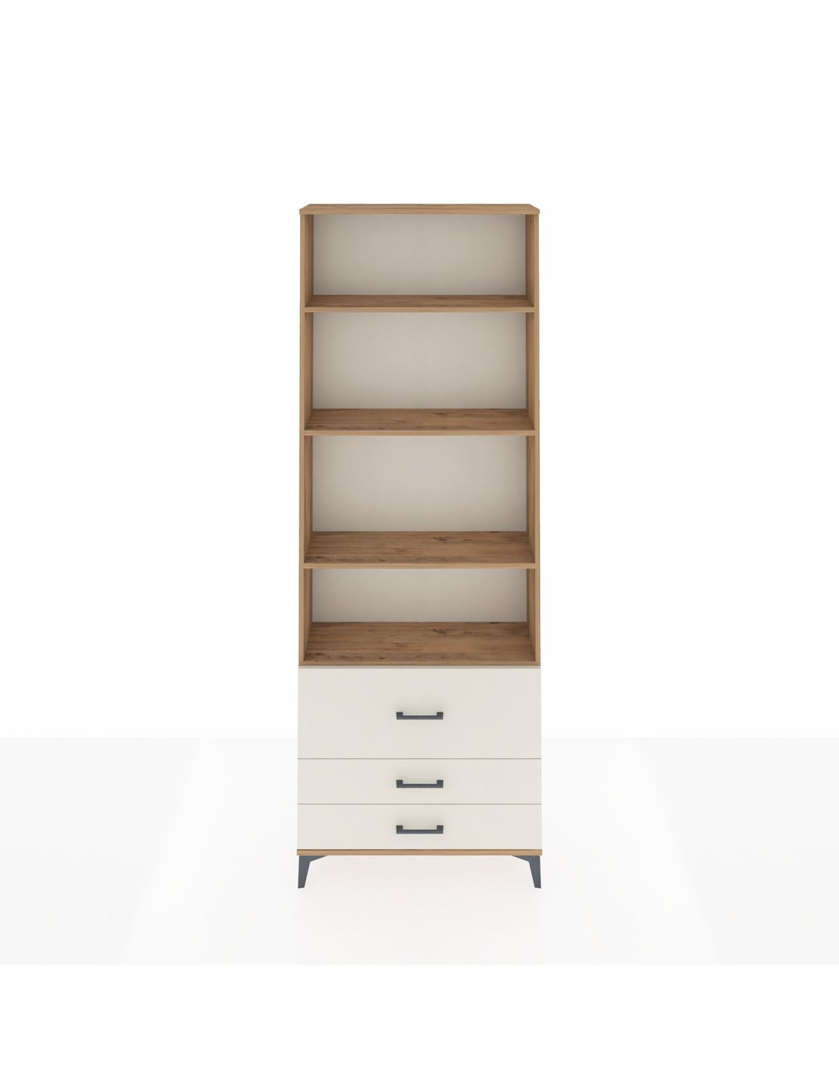 Arges Dolap 4 Raflı 3 Çekmeceli 88x30x243 Çam-Aytaşı