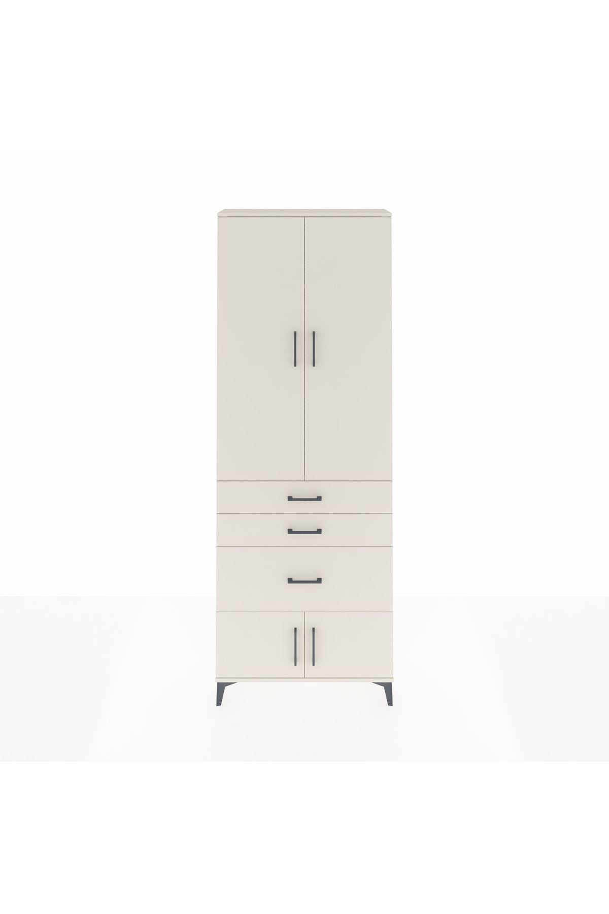 Arges Dolap 3 Raflı 3 Çekmeceli 4 Kapaklı 88x30x243 Aytaşı-Aytaşı