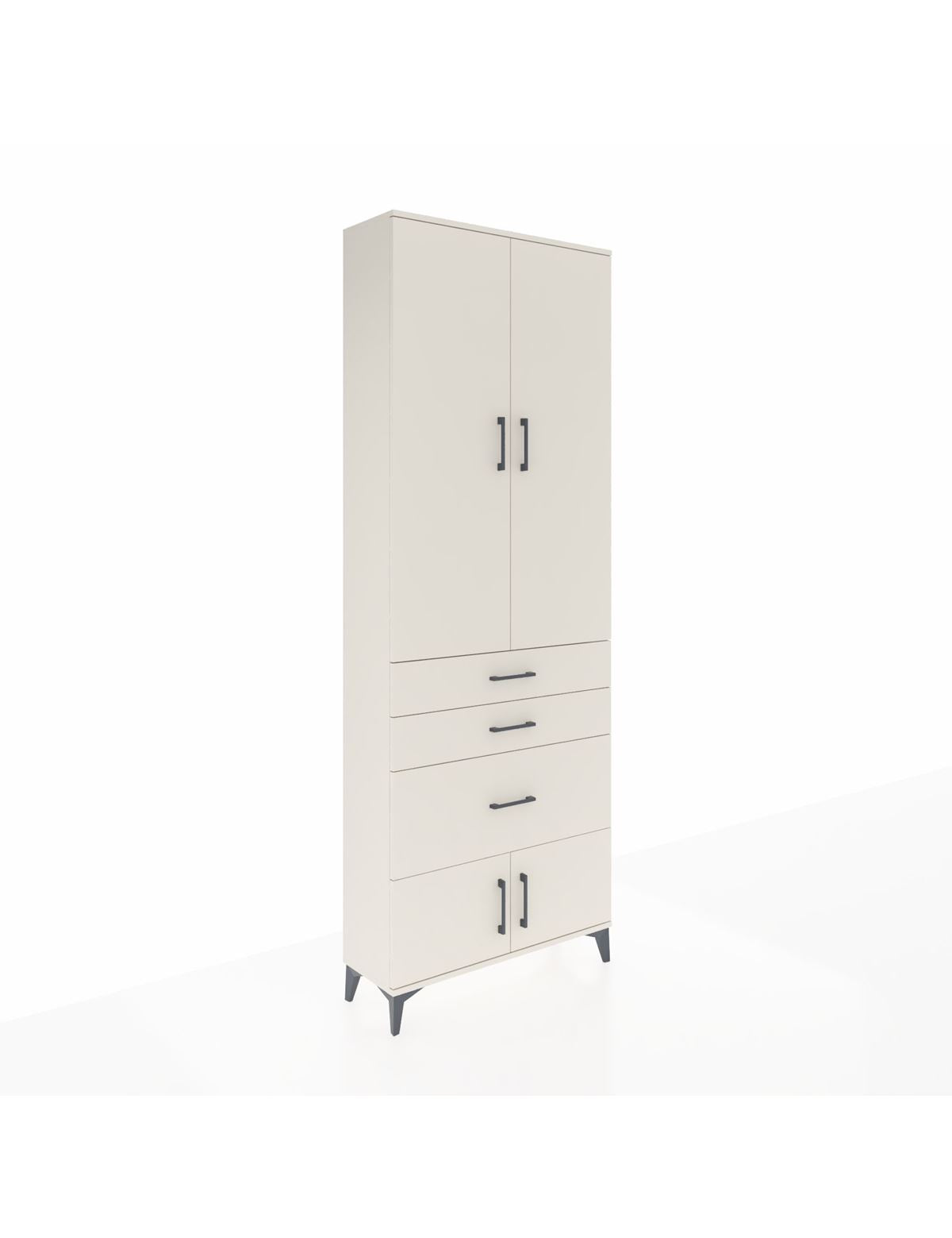 Arges Dolap 3 Raflı 3 Çekmeceli 4 Kapaklı 88x30x243 Aytaşı-Aytaşı