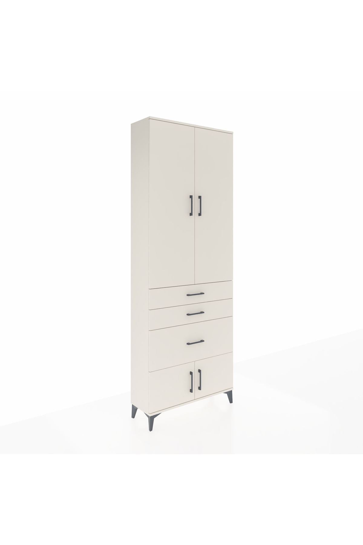 Arges Dolap 3 Raflı 3 Çekmeceli 4 Kapaklı 88x30x243 Aytaşı-Aytaşı