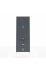 Arges Dolap 3 Raflı 3 Çekmeceli 4 Kapaklı 88x30x243 Aytaşı-Antrasit