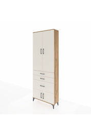 Arges Dolap 3 Raflı 3 Çekmeceli 4 Kapaklı 88x30x243 Çam-Aytaşı