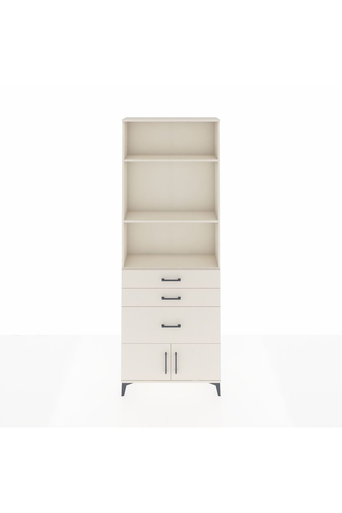 Arges Dolap 3 Raflı 3 Çekmeceli 2 Kapaklı 88x30x243 Aytaşı-Aytaşı