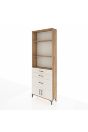 Arges Dolap 3 Raflı 3 Çekmeceli 2 Kapaklı 88x30x243 Çam-Aytaşı