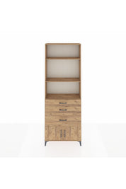 Arges Dolap 3 Raflı 3 Çekmeceli 2 Kapaklı 88x30x243 Çam-Çam