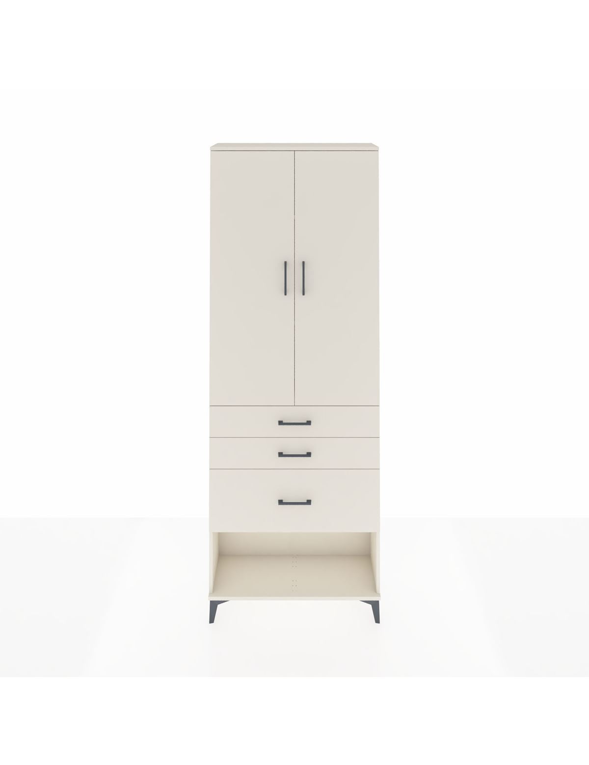 Arges Dolap 3 Raflı 3 Çekmeceli 2 Kapaklı 88x30x243 Aytaşı-Aytaşı