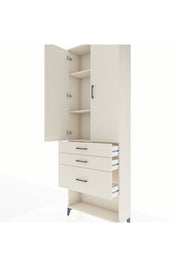 Arges Dolap 3 Raflı 3 Çekmeceli 2 Kapaklı 88x30x243 Aytaşı-Aytaşı