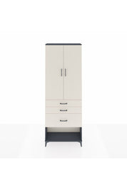 Arges Dolap 3 Raflı 3 Çekmeceli 2 Kapaklı 88x30x243 Antrasit-Aytaşı