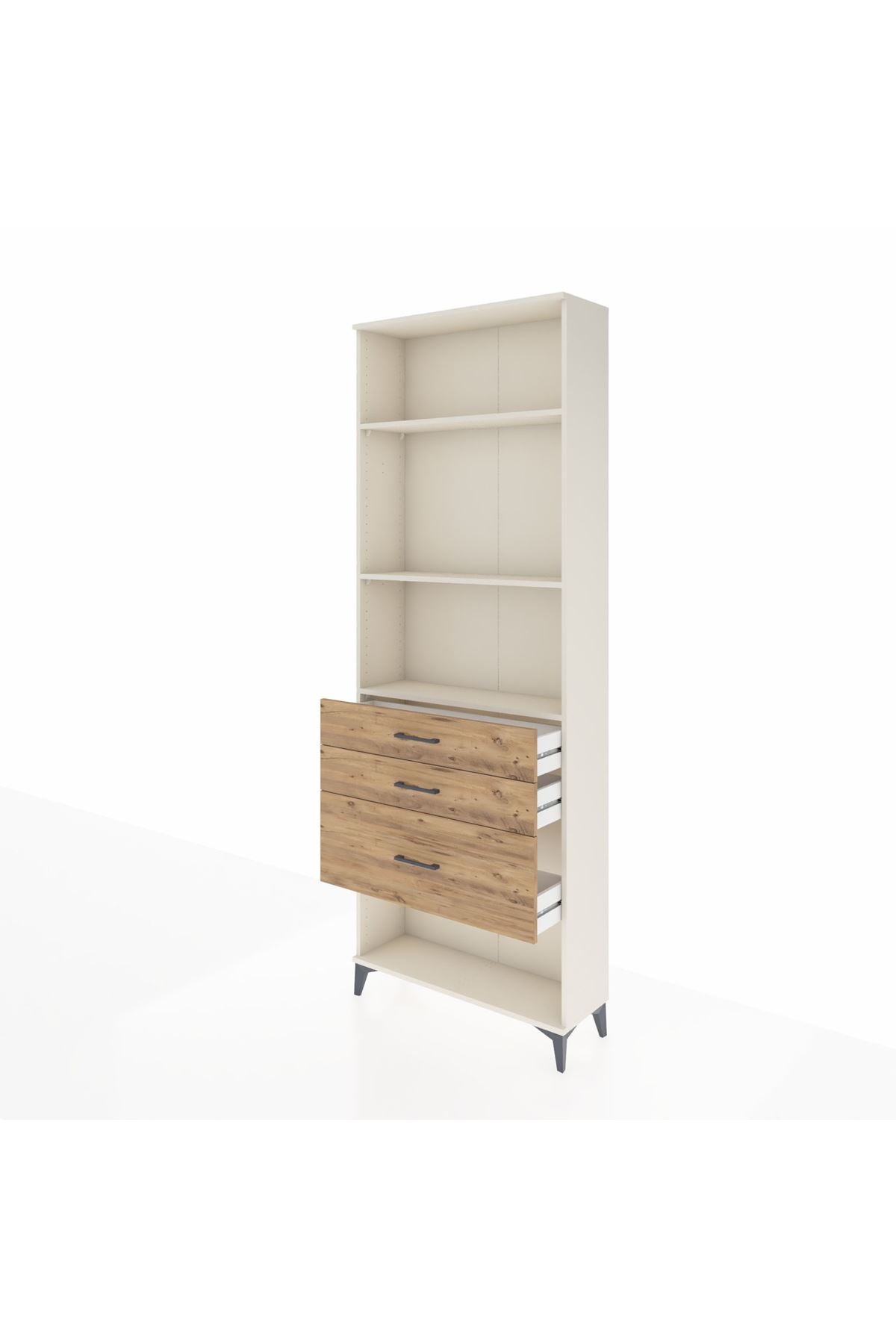 Arges Dolap 3 Raflı 3 Çekmeceli 88x30x243 Aytaşı-Çam