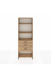 Arges Dolap 3 Raflı 3 Çekmeceli 88x30x243 Çam-Çam