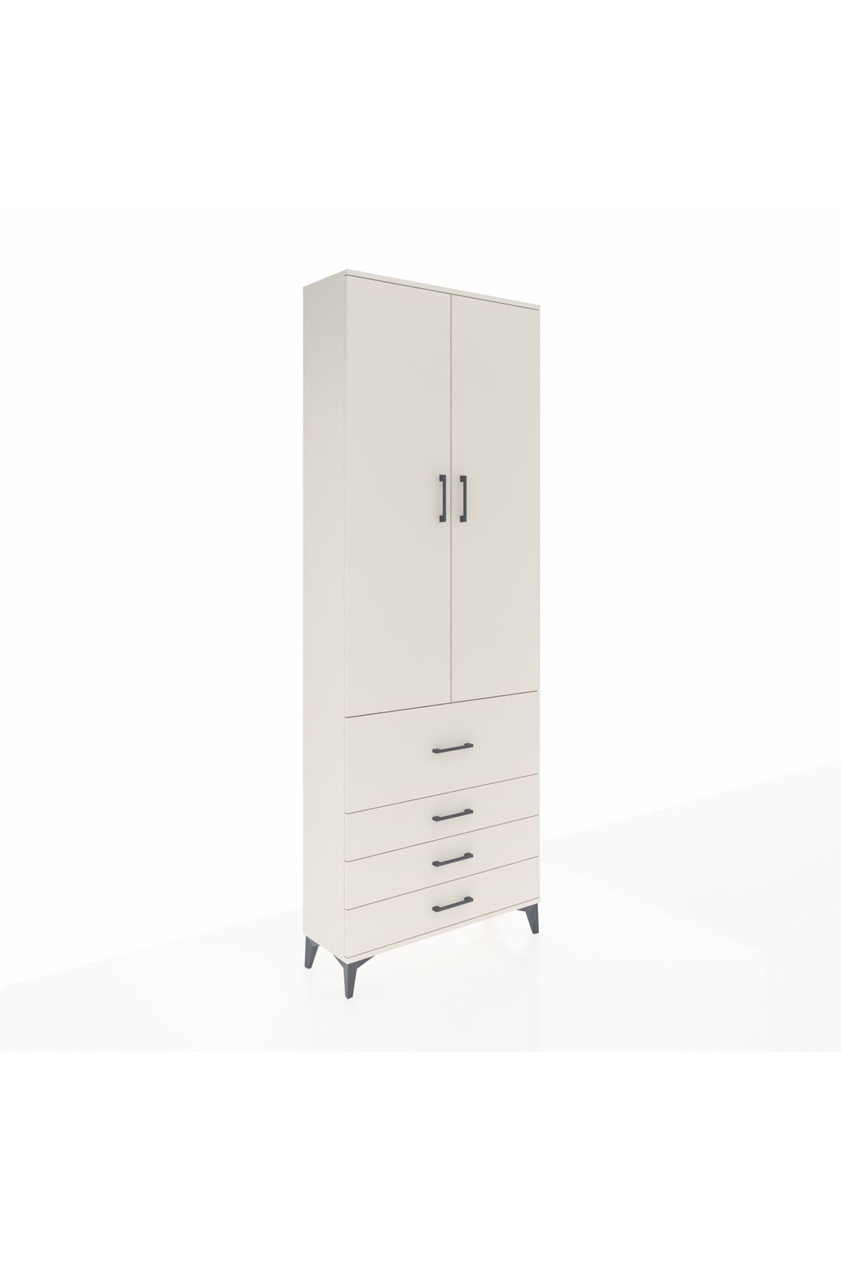 Arges Dolap 3 Raflı 4 Çekmeceli 2 Kapaklı 88x30x243 Aytaşı-Aytaşı