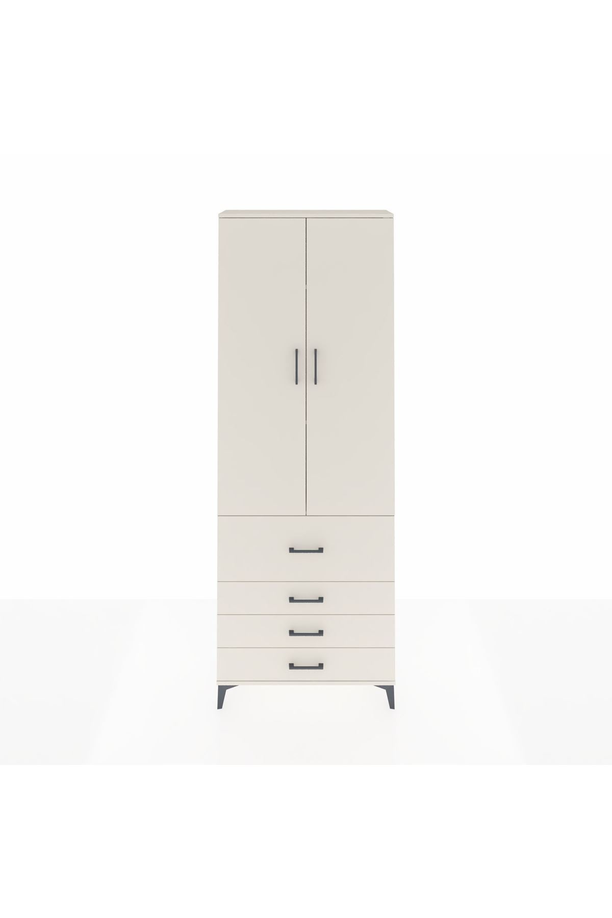 Arges Dolap 3 Raflı 4 Çekmeceli 2 Kapaklı 88x30x243 Aytaşı-Aytaşı