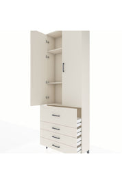 Arges Dolap 3 Raflı 4 Çekmeceli 2 Kapaklı 88x30x243 Aytaşı-Aytaşı