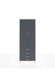 Arges Dolap 3 Raflı 4 Çekmeceli 2 Kapaklı 88x30x243 Aytaşı-Antrasit